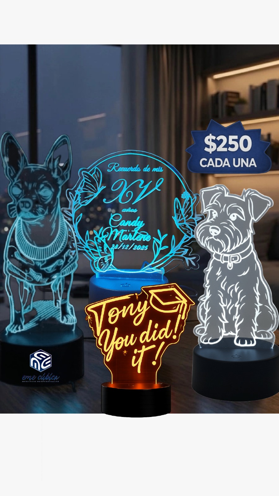 Lámparas LED personalizadas